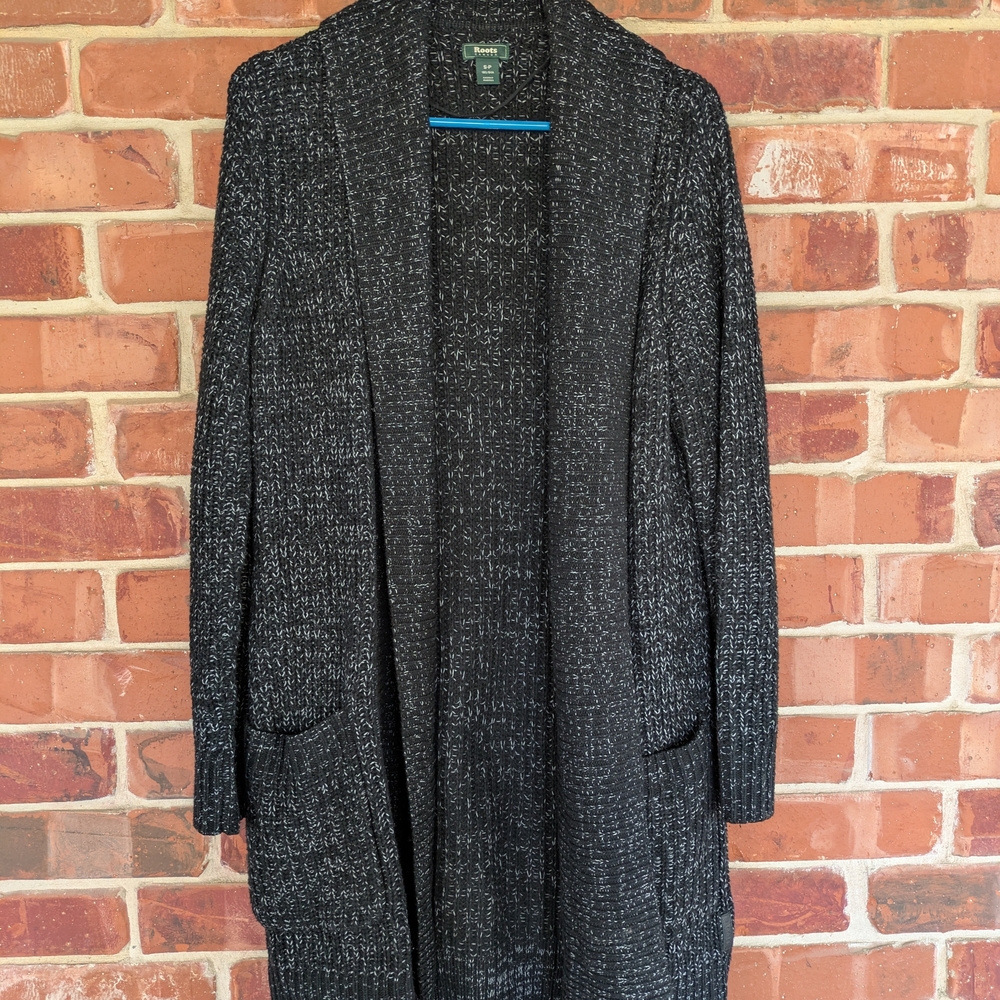 Roots Black and White Women's Cardigan